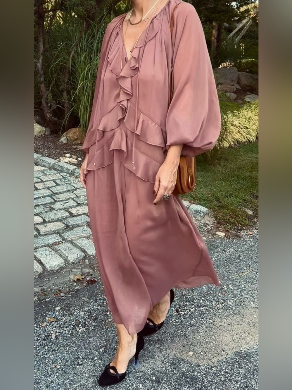 Beautiful Zara Maxi Ruffle Dress